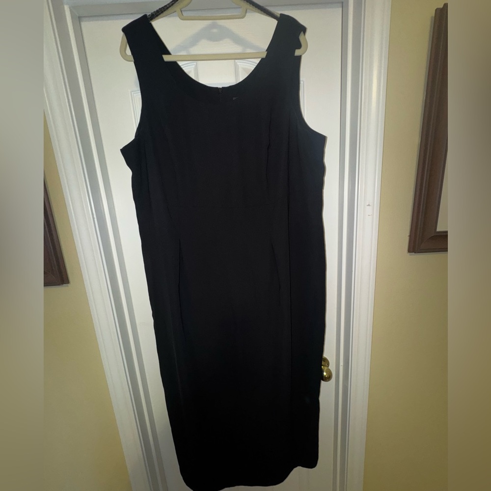 Virgo, Long Black Sheath Dress - Size 20